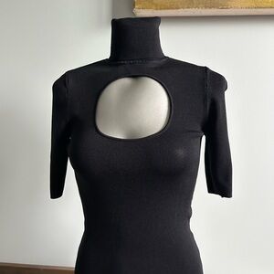 Zara peek a boo ribbed turtleneck